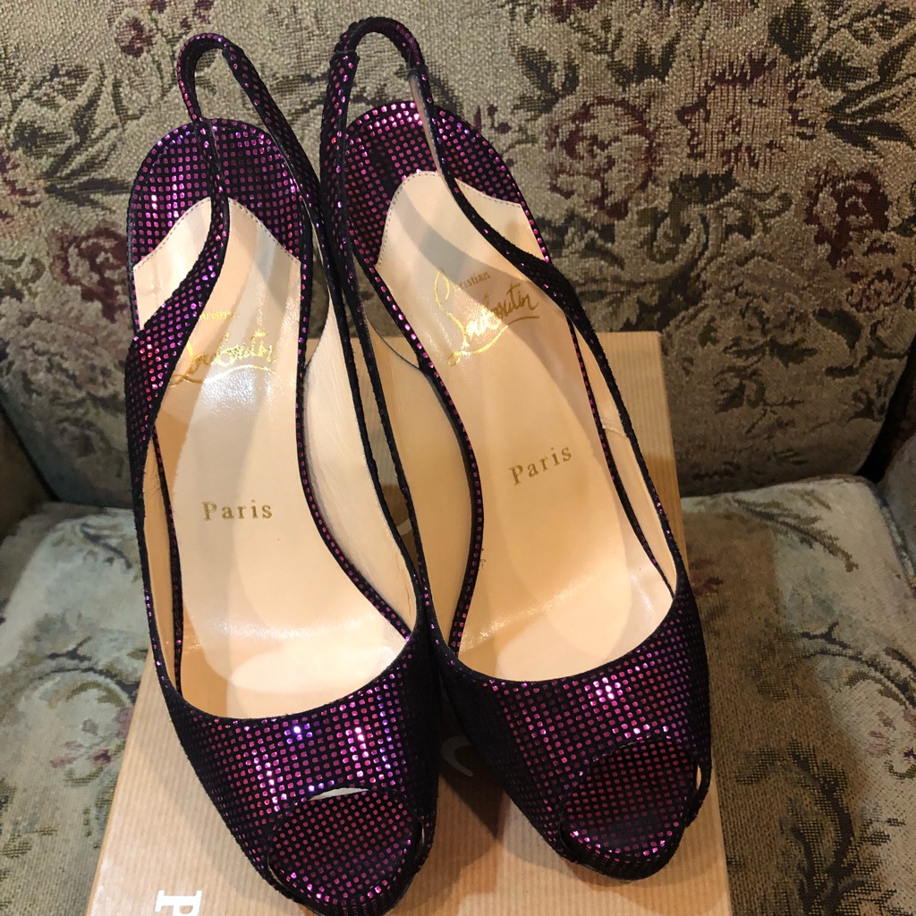 Women’s Christian Louboutin Slingback Size 38